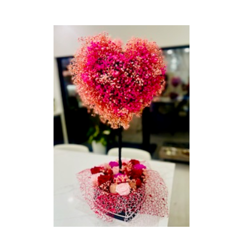 Romantic & Chic Heart Shaped Topiary - Local Sales Only