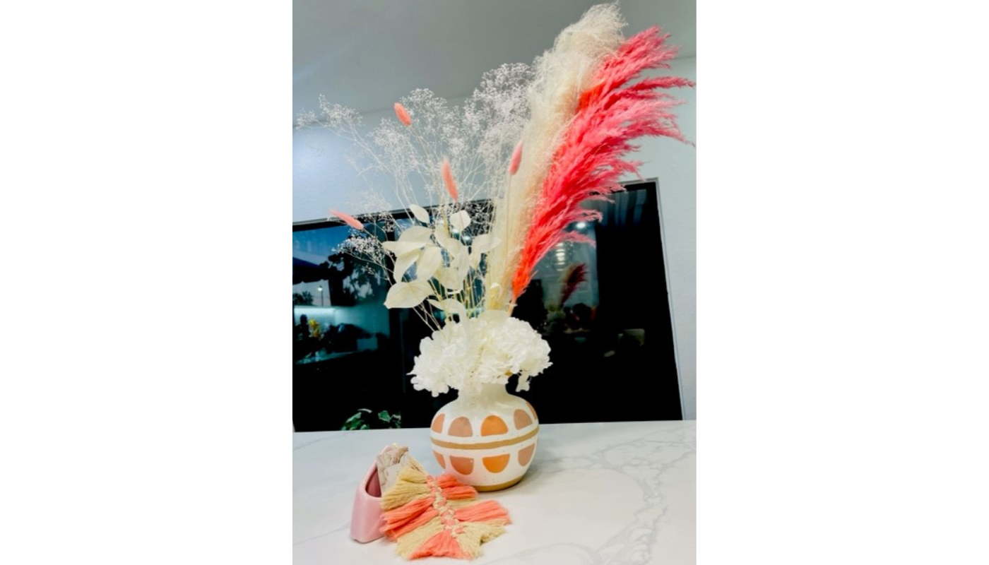 Sweet Pink Pampas Grass Arrangement