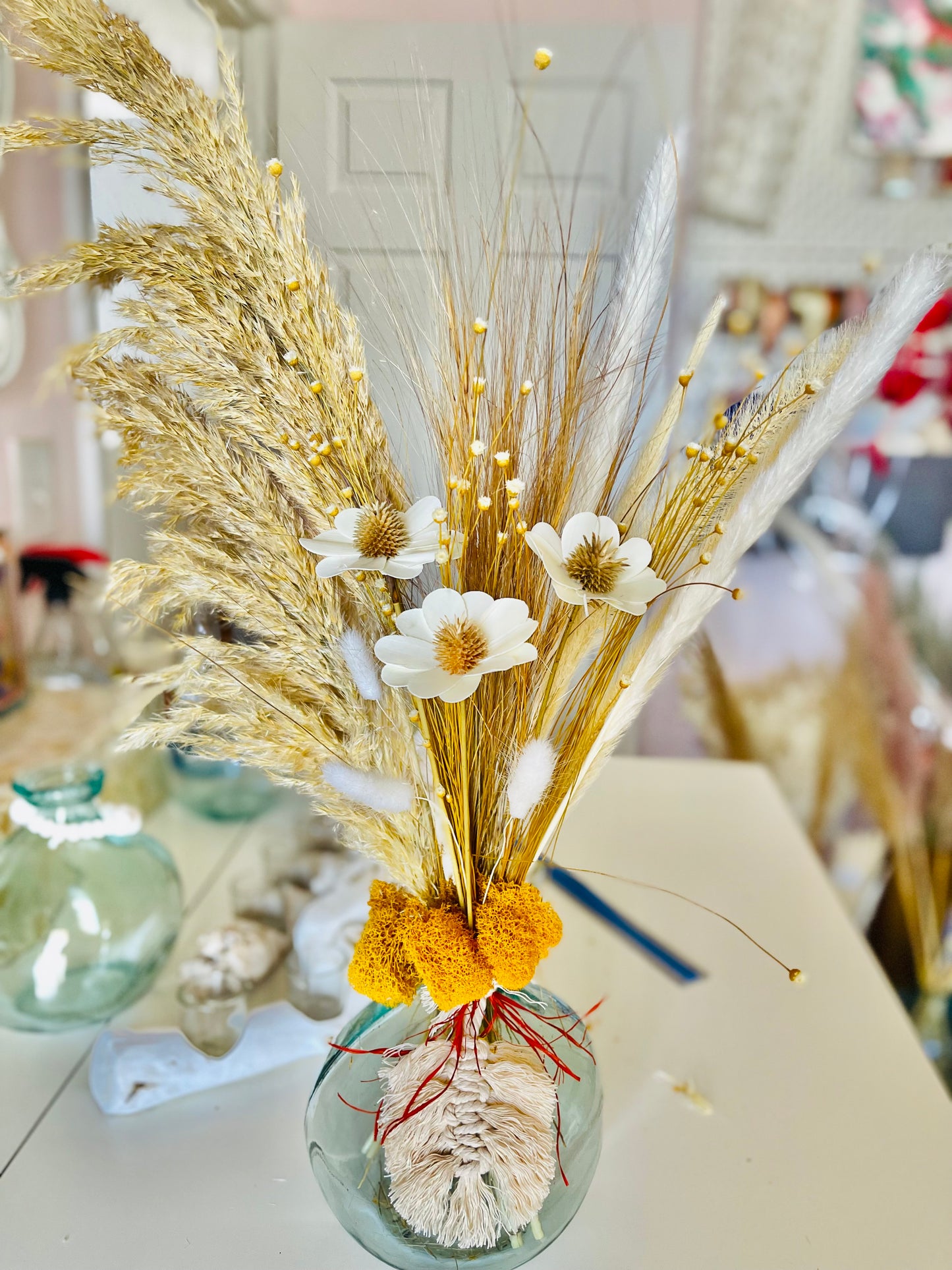 Golden Pampas Grass Arrangement