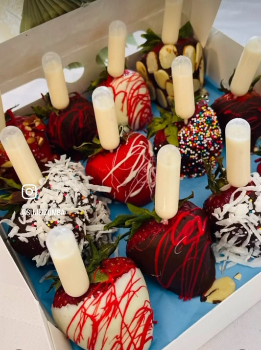 Chocolate Covered Strawberries Infused w/Coquito