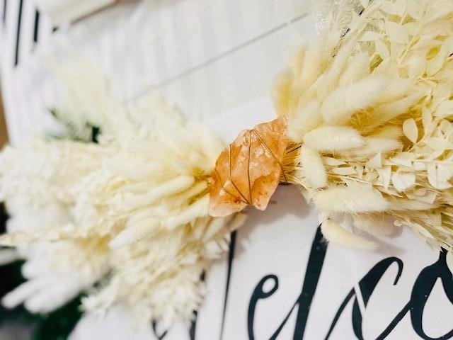 Rose Quartz Dried Flower Arrangement